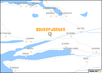 map of Bøverfjorden