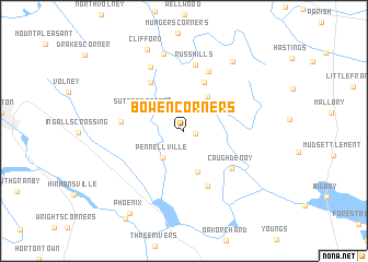 map of Bowen Corners