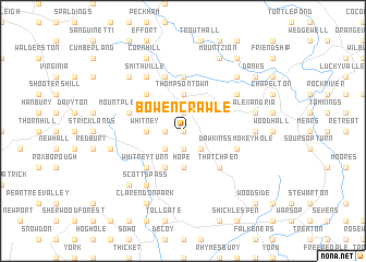 map of Bowen Crawle