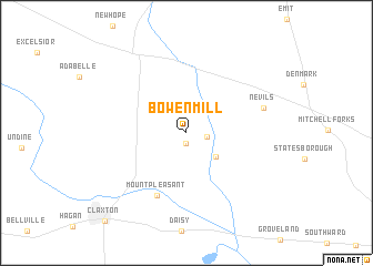 map of Bowen Mill