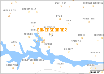 map of Bowens Corner