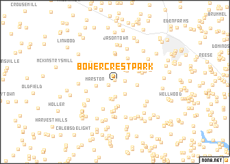 map of Bowercrest Park