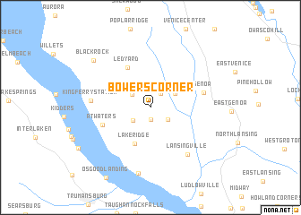 map of Bowers Corner