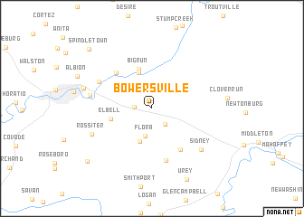 map of Bowersville