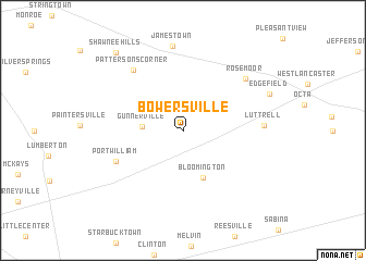 map of Bowersville