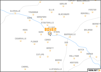 map of Bower