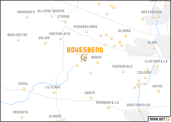 map of Bowes Bend