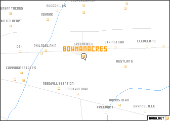 map of Bowman Acres