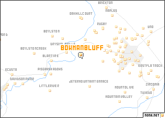 map of Bowman Bluff