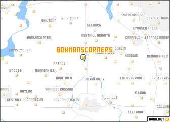 map of Bowmans Corners