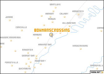 map of Bowmans Crossing