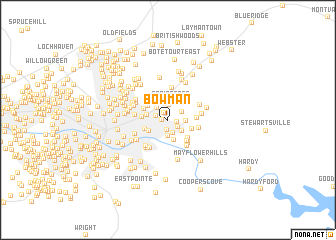 map of Bowman