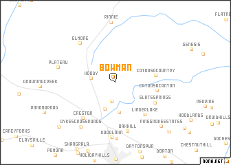 map of Bowman