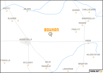 map of Bowman