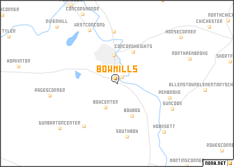 map of Bow Mills