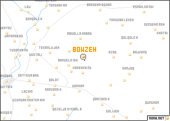 map of Bowzeh