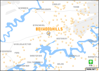 map of Boxwood Hills