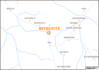 map of Boyakifite