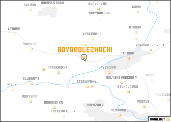 map of Boyaro-Lezhachi