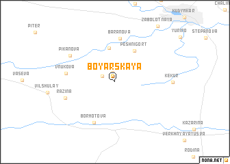 map of Boyarskaya