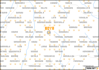 map of Boya