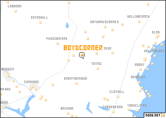 map of Boyd Corner