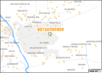 map of Boyden Arbor