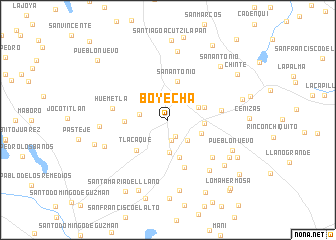 map of Boyechá