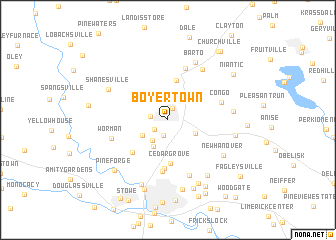 map of Boyertown