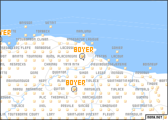 map of Boyer