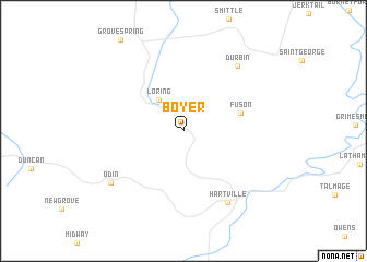 map of Boyer