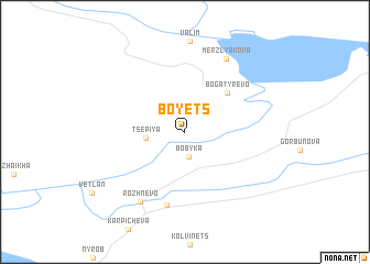 map of Boyets