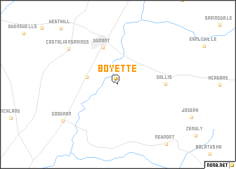 map of Boyette