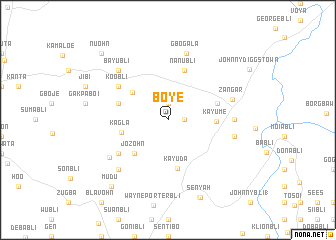 map of Boye