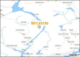 map of Bøylestad