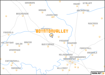map of Boynton Valley