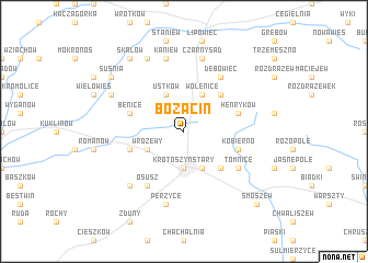 map of Bożacin