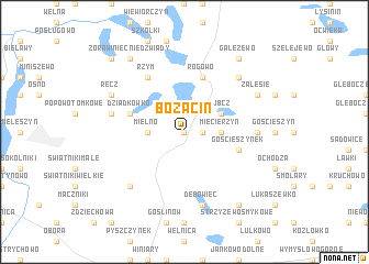 map of Bożacin