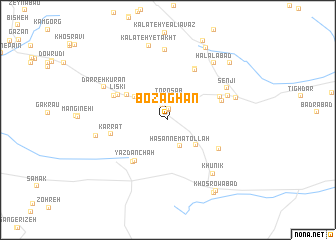 map of Bozāghān