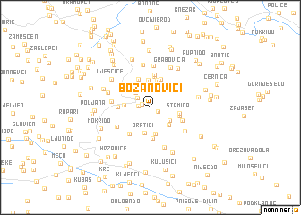 map of Božanovići