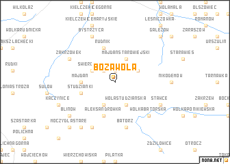 map of Boża Wola