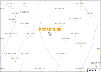 map of Bozbağlar
