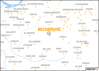 map of Boždarevac