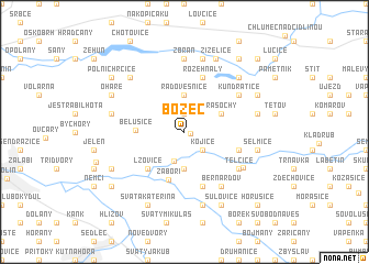 map of Božec