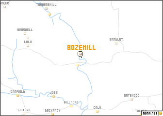 map of Boze Mill