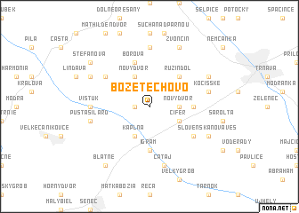 map of Božetechovo