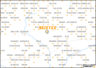 map of Božetice