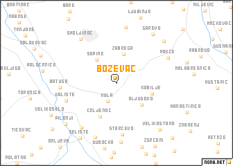 map of Boževac