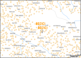 map of Božići