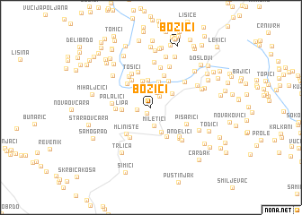 map of Božići